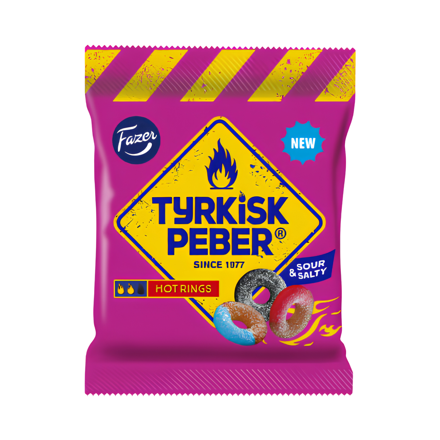 Sour & Salty Hot Rings Tyrkisk Peber 120g